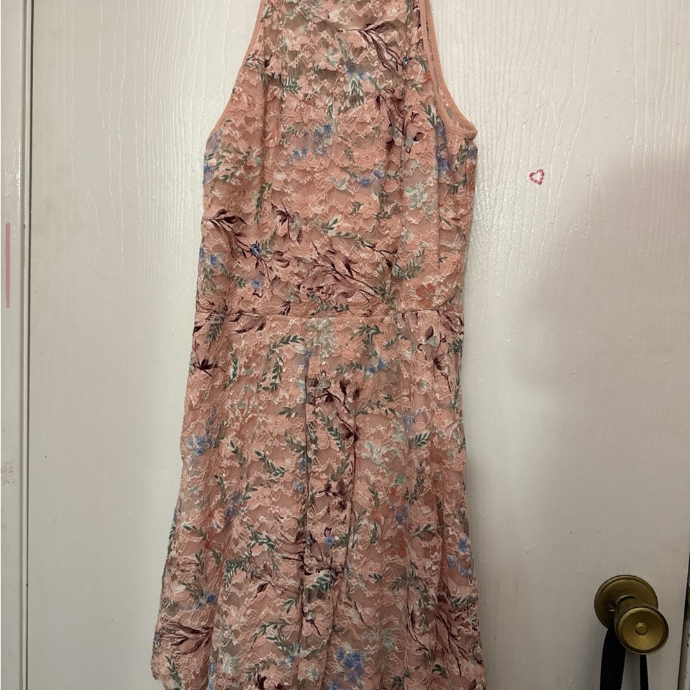 Lily Bloom Pink Halter Sundress for Wedding Guest
